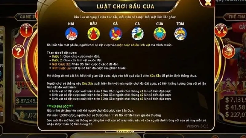 Luật tính tiền của game Bầu cua Mini Hit Club