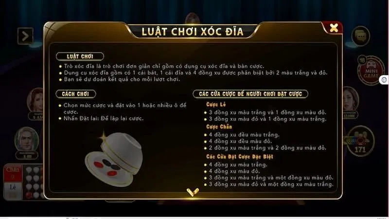 Luật chơi xóc đĩa Hit club cực kì chi tiết nhất