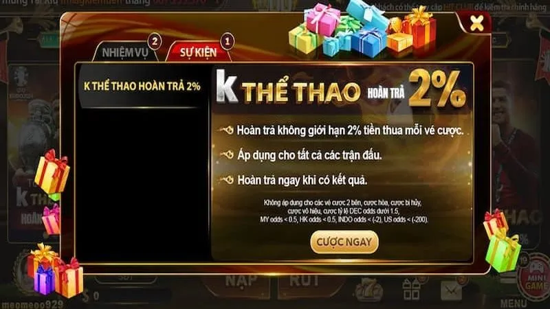 Ưu điểm nổi bật của cược Thể thao Hit Club