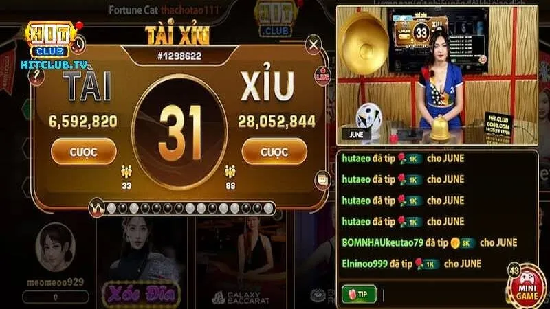 Những tựa game hot tại sảnh Live casino Hit Club